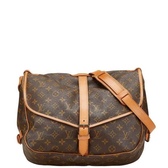 LOUIS VUITTON Brown Monogram Leather Shoulder Bag